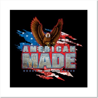 American Made Eagle Flag 2 Posters and Art